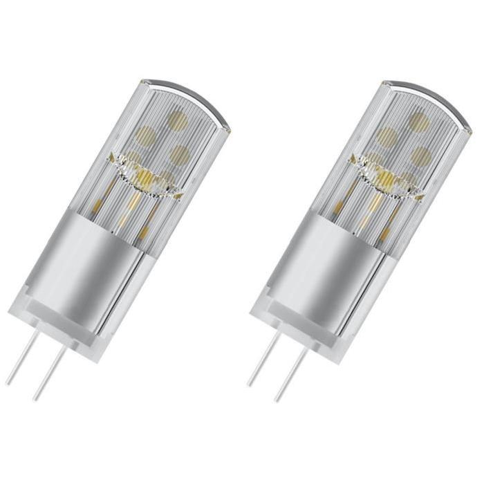 OSRAM Lot de 2 Ampoules capsule LED G4 claire 2,4 W équivalent a 28 W blanc chaud