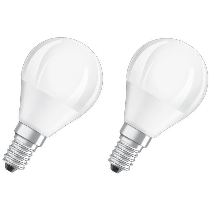 OSRAM Lot de 2 Ampoules LED Star + Duo Click Dim E14 sphérique 5,5 W équivalent a 40 W blanc chaud