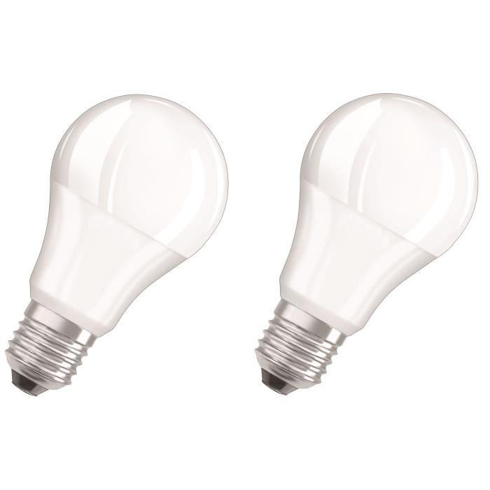 OSRAM Lot de 2 Ampoules LED Star + Active&Relax E27 standard 9,5 W équivalent a 60 W blanc chaud ou froid