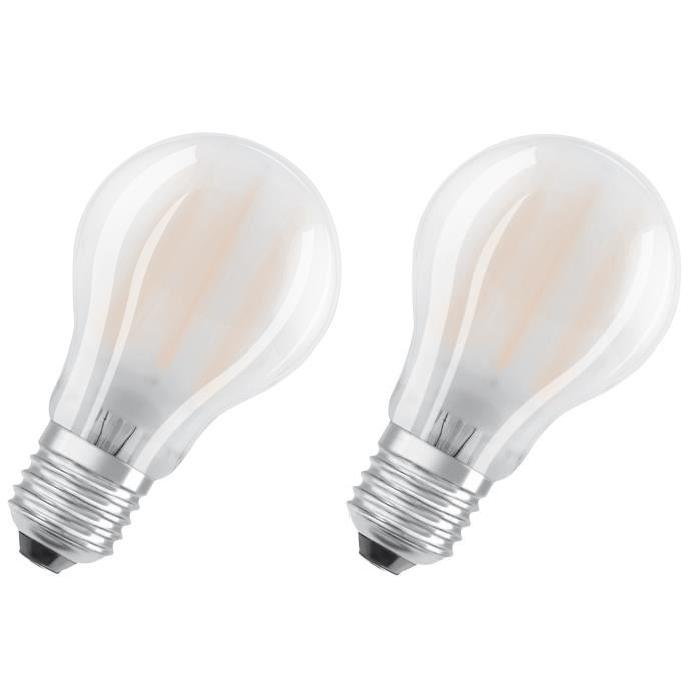 OSRAM Lot de 2 Ampoules LED Star + HD Lighting E27 standard 8 W équivalent a 60 W blanc chaud