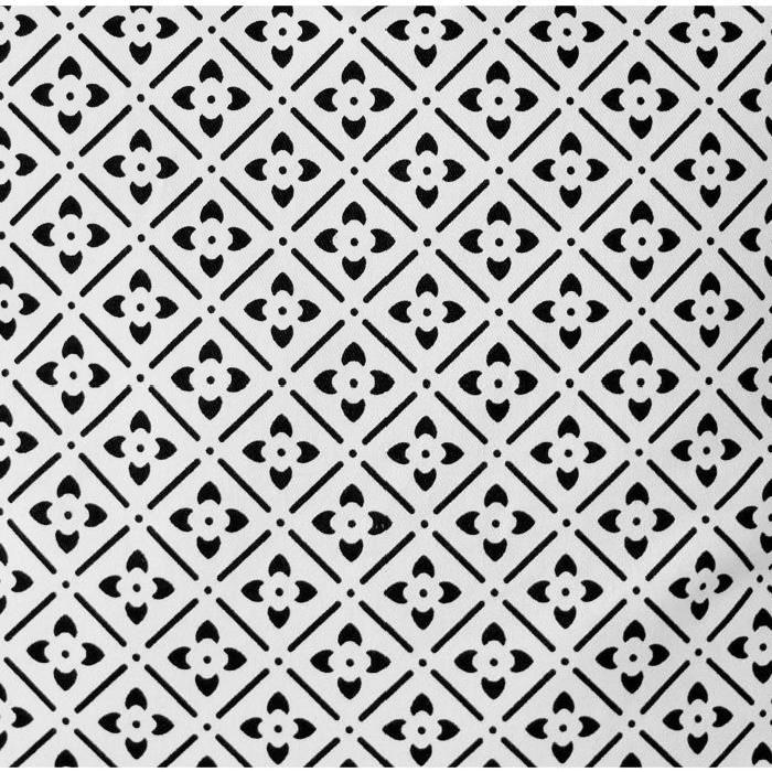Matelas de sol Coton Imprimé Clover 80x190 cm noir et blanc