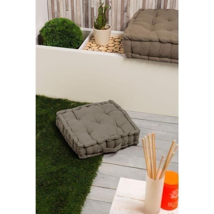 FINLANDEK Coussin de sol IMATRA, 100 % coton, taupe, 40x10 cm