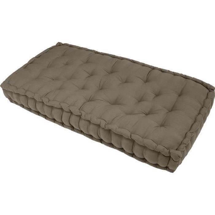 FINLANDEK Matelas de sol banquette Jämsä 100% coton, taupe, 60x120x15cm