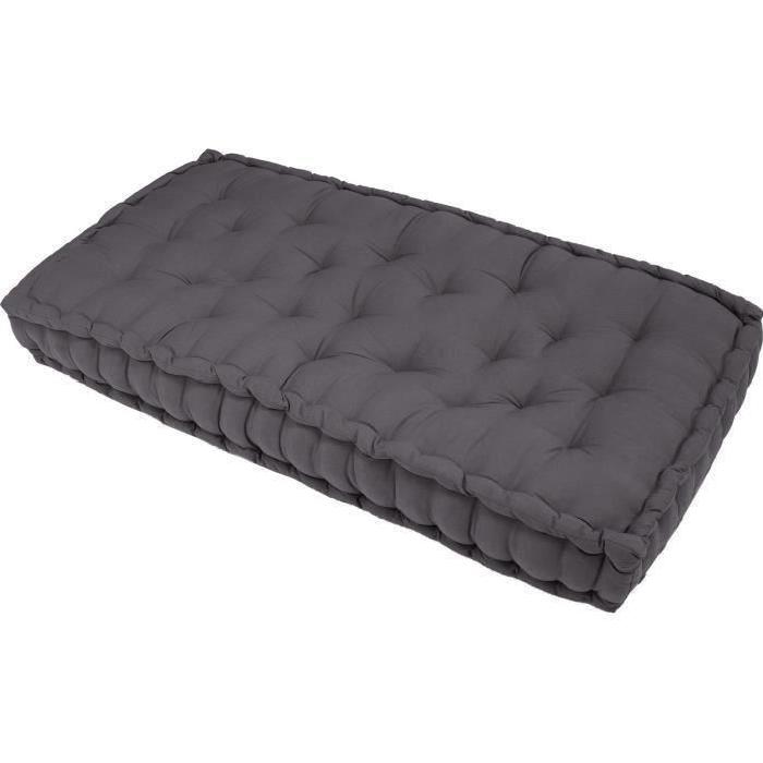 FINLANDEK Matelas de sol banquette Jämsä 100% coton, gris, 60x120x15cm