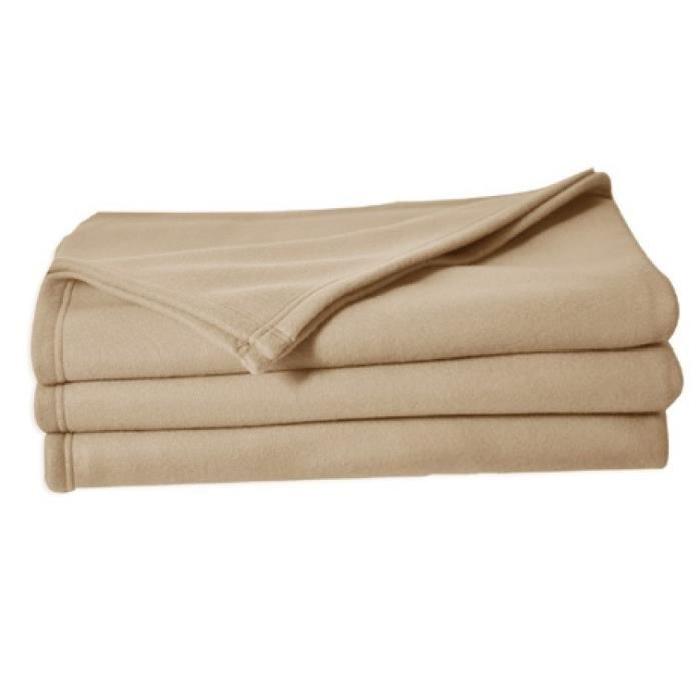 Couverture polaire Polfirst - 100% polyester 250g/m˛ - Sable - 150 x 220 cm