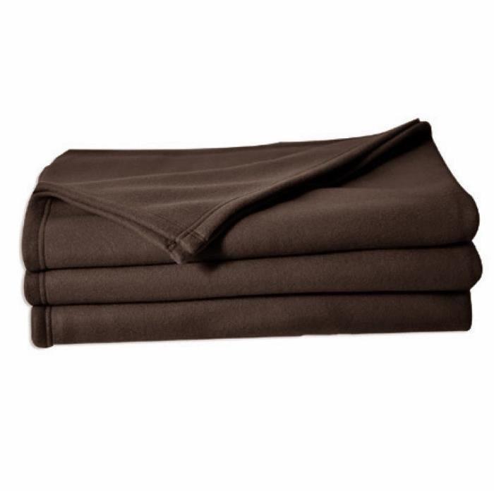 Couverture polaire Polfirst - 100% polyester 250g/m˛ - Chocolat - 150 x 220 cm