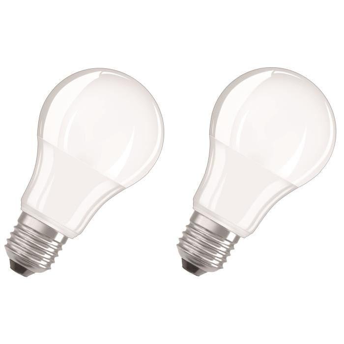 OSRAM Lot de 2 Ampoules LED standard Star + Active&Relax E27 11 W équivalent a 75 W blanc chaud ou froid