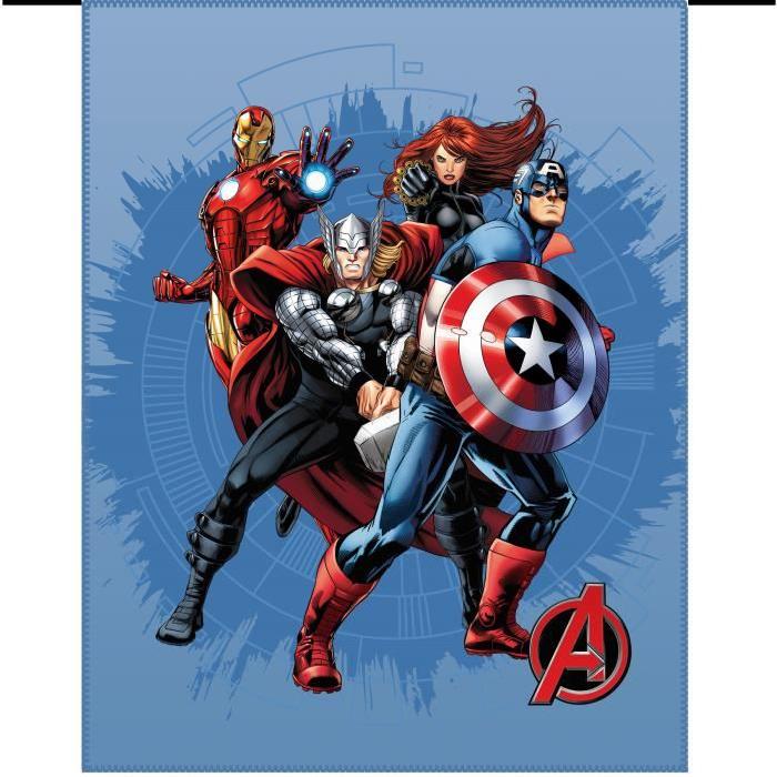 AVENGERS Plaid bleu 110x140cm