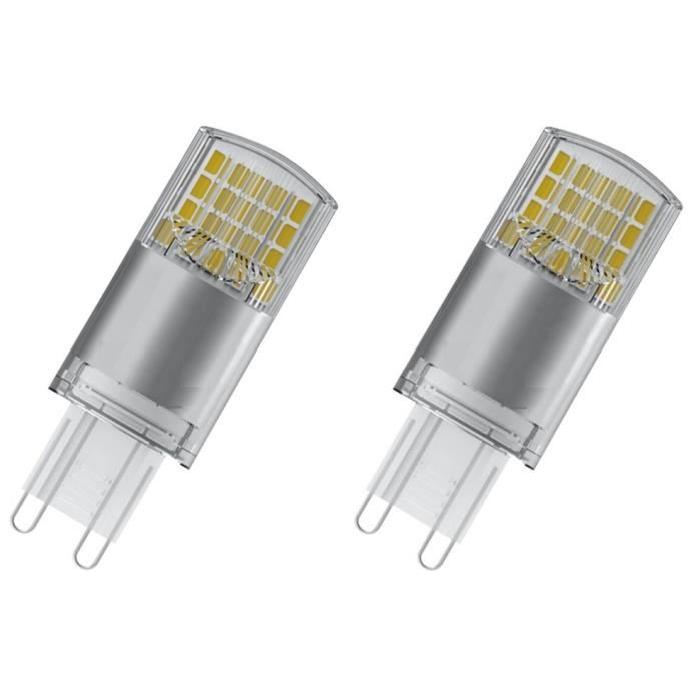 OSRAM Lot de 2 Ampoules capsule LED G9 dépolie 3,8 W équivalent a 40 W blanc chaud