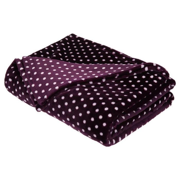 FINLANDEK Plaid a pois LYYLI 125x150cm DEEP PURPLE