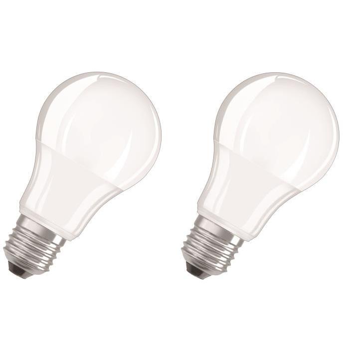 NEOLUX Lot de 2 Ampoules LED E27 standard dépolies 9,5 W équivalent a 60 W blanc froid