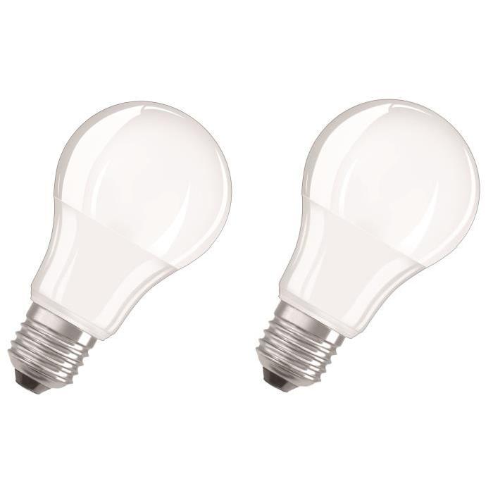 NEOLUX Lot de 2 Ampoules LED E27 standard dépolies 11,5 W équivalent a 75 W blanc chaud