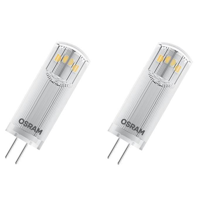 OSRAM Lot de 2 Ampoules capsule LED G4 claires 1,8 W équivalent a 20 W blanc chaud