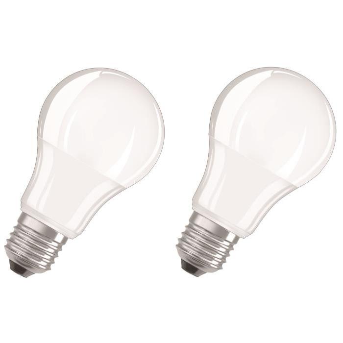 NEOLUX Lot de 2 Ampoules LED E27 standard dépolie 11,5 W équivalent a 75 W blanc froid