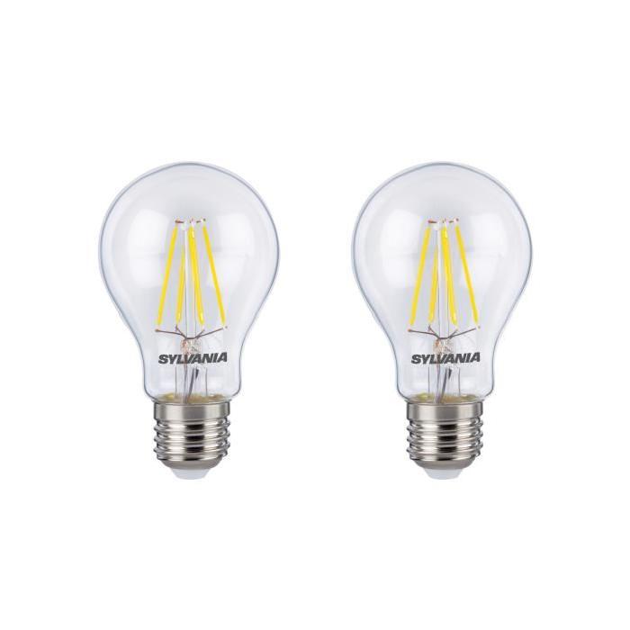 SYLVANIA Lot de 2 ampoules LED RETRO Filament A60 E27 40W