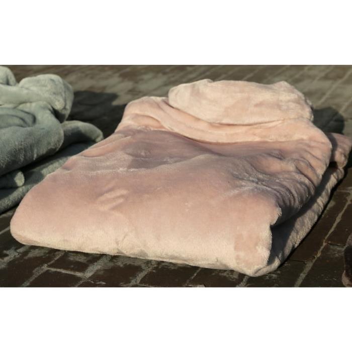 Poncho microfibre Grand Luxe Taille Unique 80x80 cm vieux rose