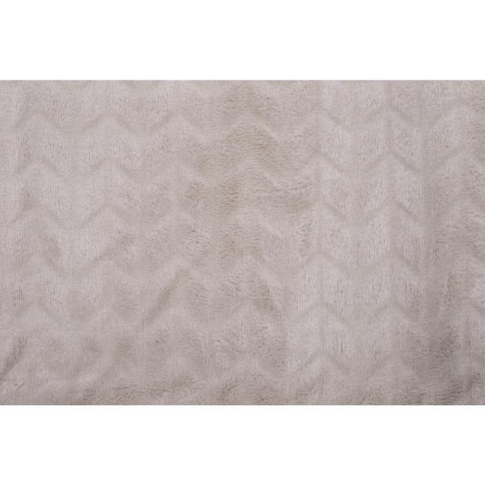 Plaid microfibre grand luxe motifs chevrons 150x200 cm sable