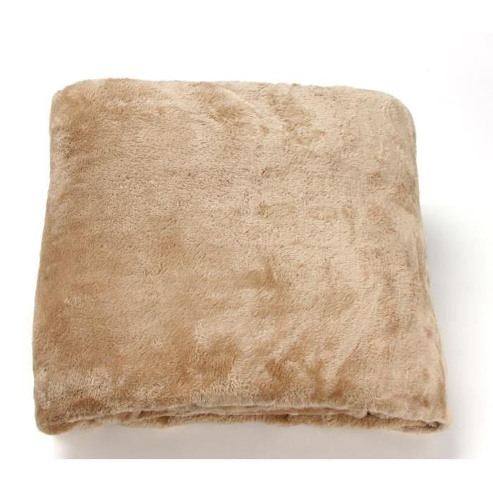 Couverture Microfibre Grand Luxe 220x240cm TAUPE