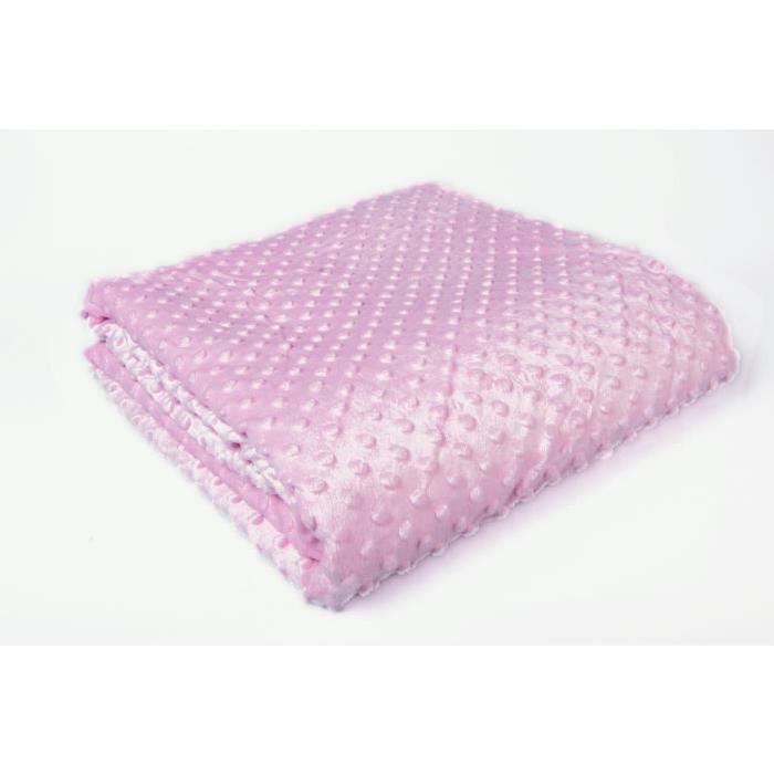 Plaid microfibre grand luxe double face 150x200 cm rose