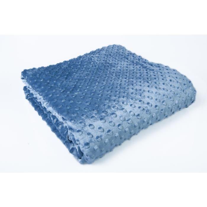 Plaid microfibre grand luxe double face 150x200 cm océan