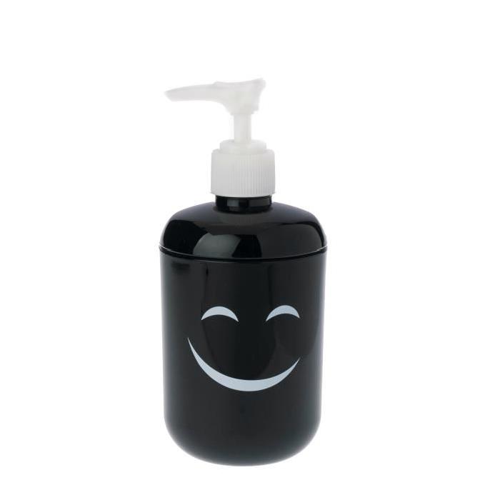 SMILING Distributeur de savon 16x7x7cm Noir