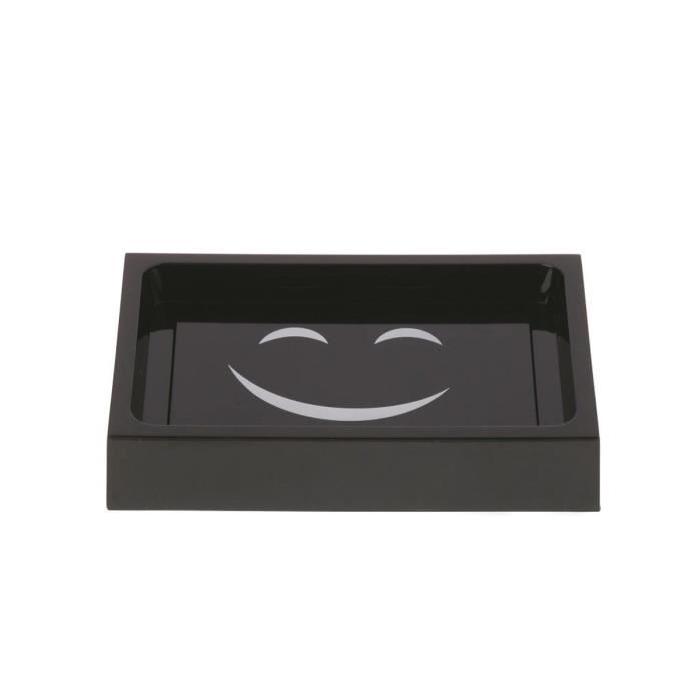 SMILING Porte savon 11,5x2x8cm Noir