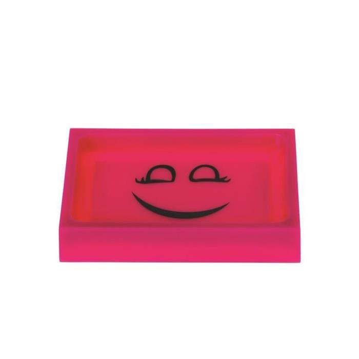 SMILING Porte savon 11,5x2x8cm Rose