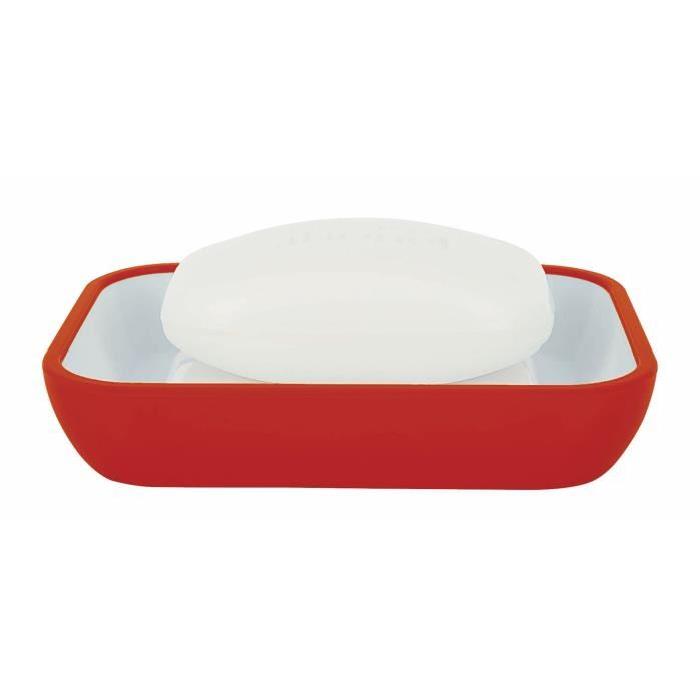 COCCO Porte savon - 2,5 x 12 x 8,5 cm Rouge