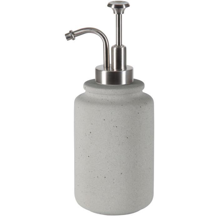 CIMENT Distributeur de savon - 19,5 x 8 x 8 cm - Gris