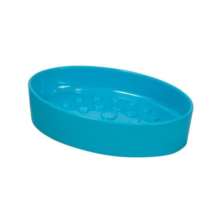 FRANDIS Porte-savon en plastique Rubber Softy bleu pétrole en display