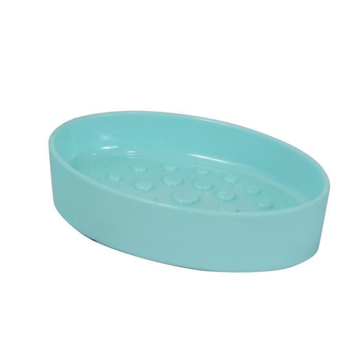 FRANDIS Porte-savon en plastique Rubber vert d'eau en display