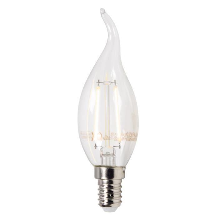 XQ-Lite Lot de 2 ampoules filament LED flamme E14 XQ1403 2 W équivalent a 20 W blanc chaud