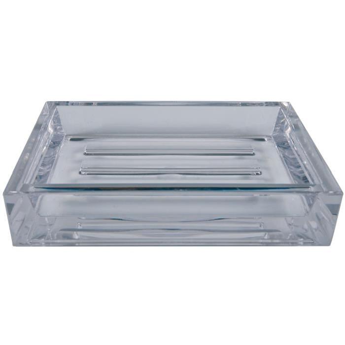 SPIRELLA Porte savon Cristal - 2,5x12,5x9cm - Transparent