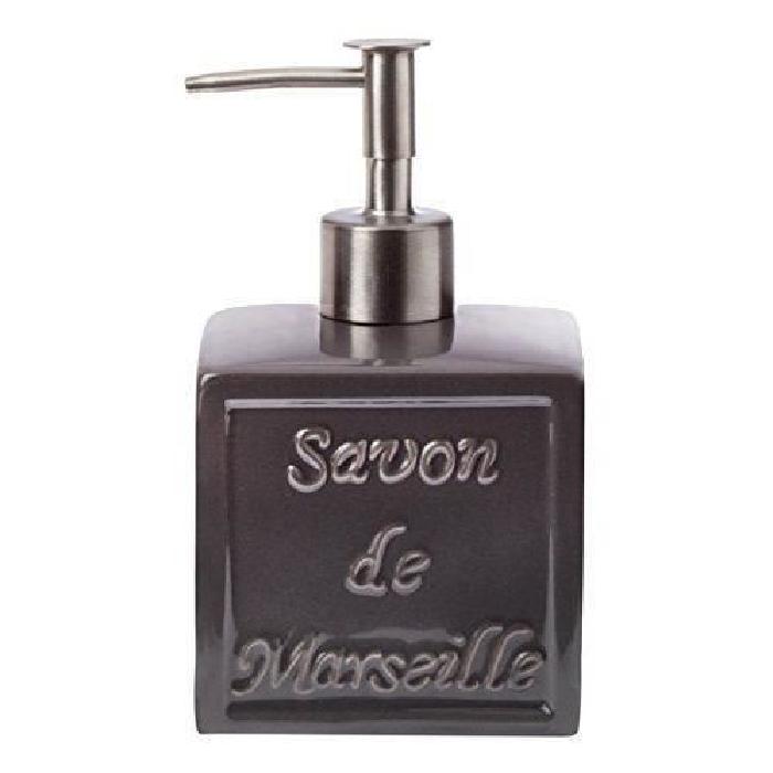 SAVON DE MARSEILLE Distributeur de savon - 15,5x9x9cm - Gris