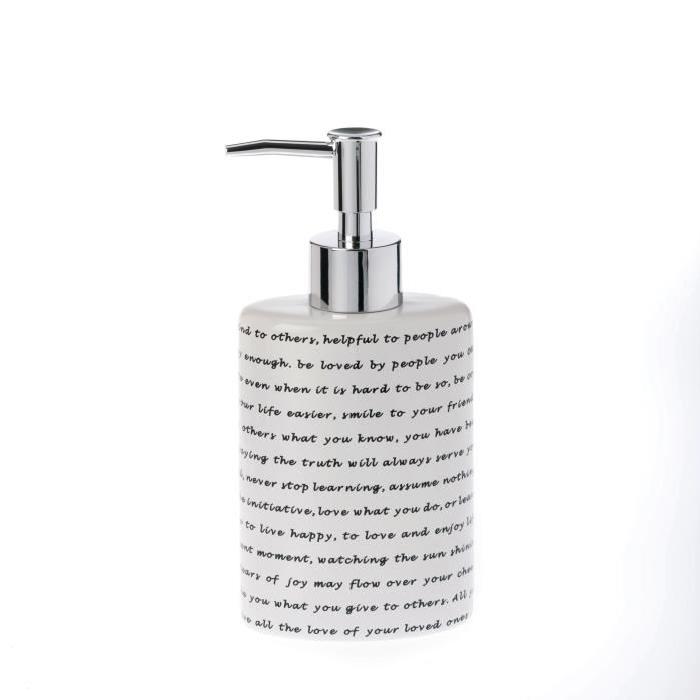 PoeME Distributeur de savon - 18,5x5x8cm - Blanc