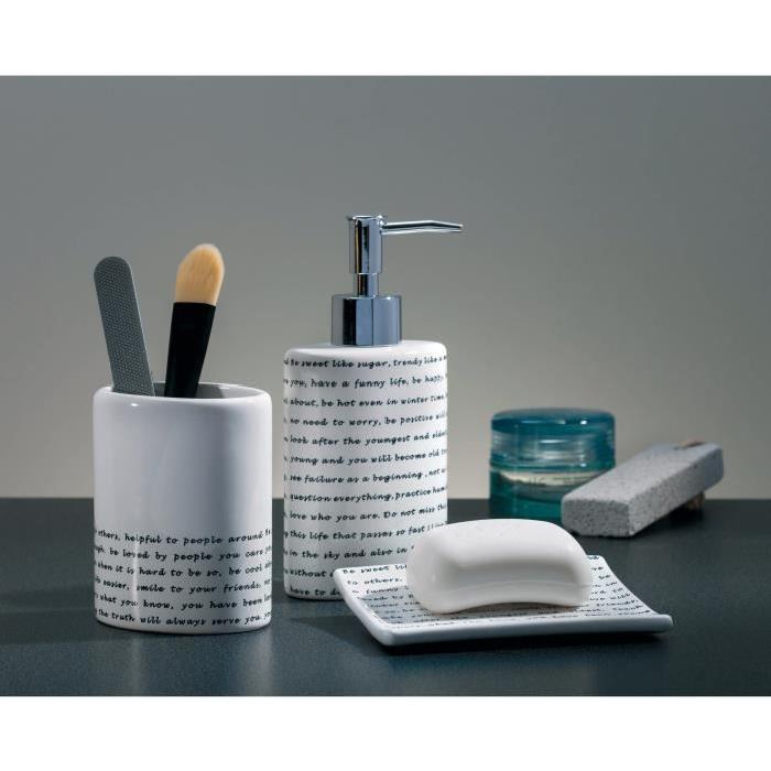 PoeME Distributeur de savon - 18,5x5x8cm - Blanc