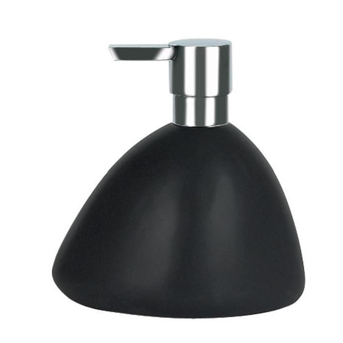 SPIRELLA Distributeur de savon Etna - 14,5x13,5x8,5cm - Noir et Blanc