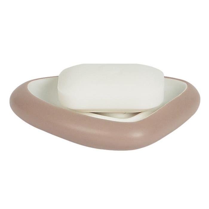 SPIRELLA Porte savon Etna - 3x15x10,5cm - Beige et Blanc