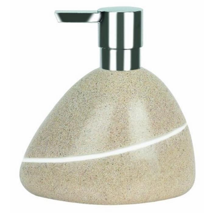 SPIRELLA Distributeur de savon Etna - 14,5x13,5x8,5cm - Beige clair