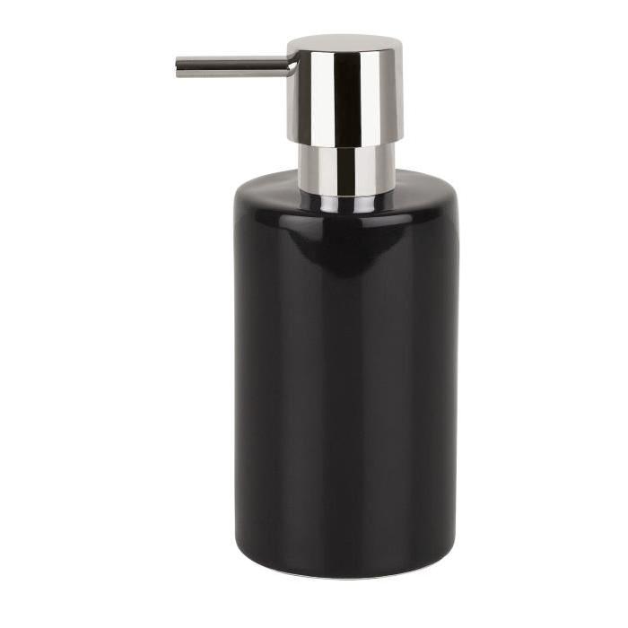 TUBE Distributeur de savon Gres - 16x7x7 cm - Noir