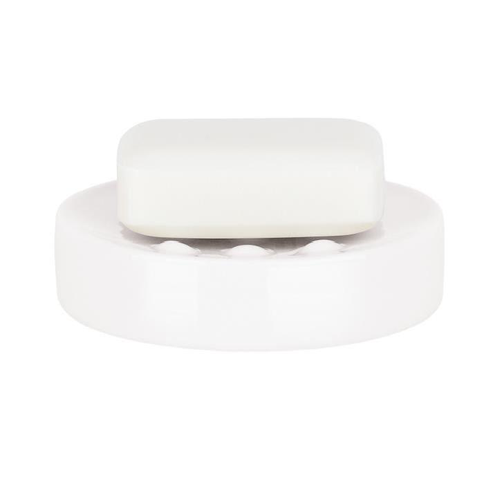 TUBE Porte savon Porcelaine - 2,6x11x11 cm - Blanc