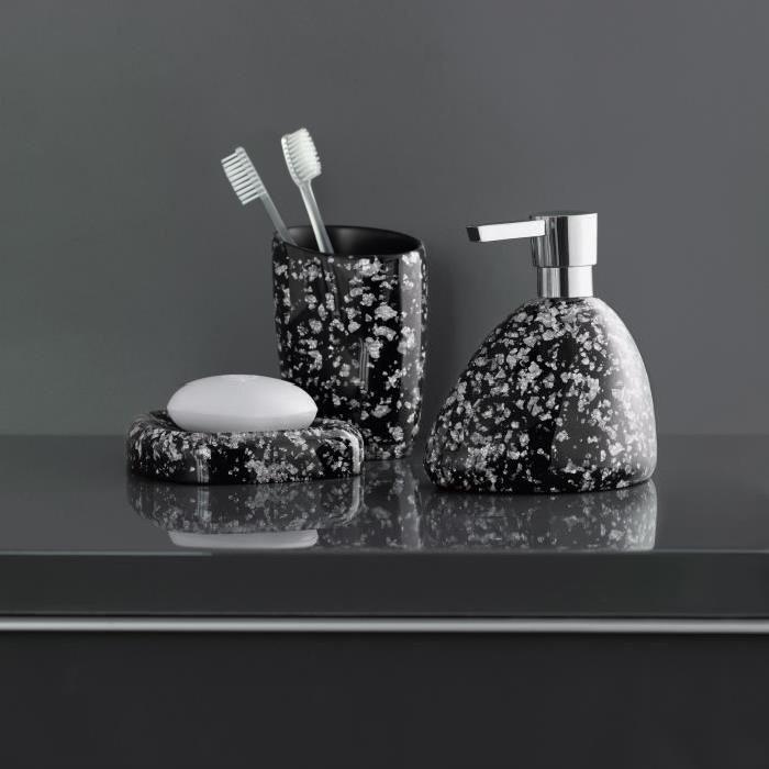 SPIRELLA Porte savon Etna - 2,5x15x11cm - Noir