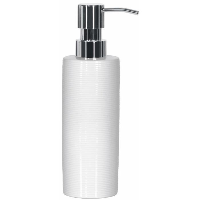 TUBE Distributeur de savon Porcelaine - 21,5x6x6 cm - Blanc