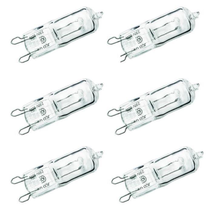 SYLVANIA Lot de 6 ampoules Hi-pin Ecohalo G9 18 W équivalent a 25 W