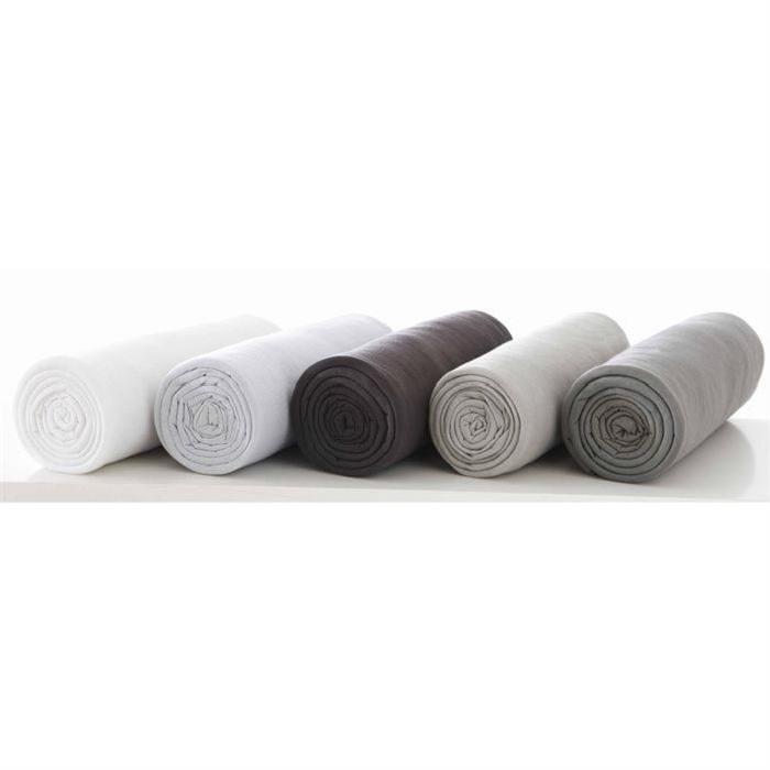 TODAY Pack de 3 Draps Housse 100% coton 90x190 cm réglisse