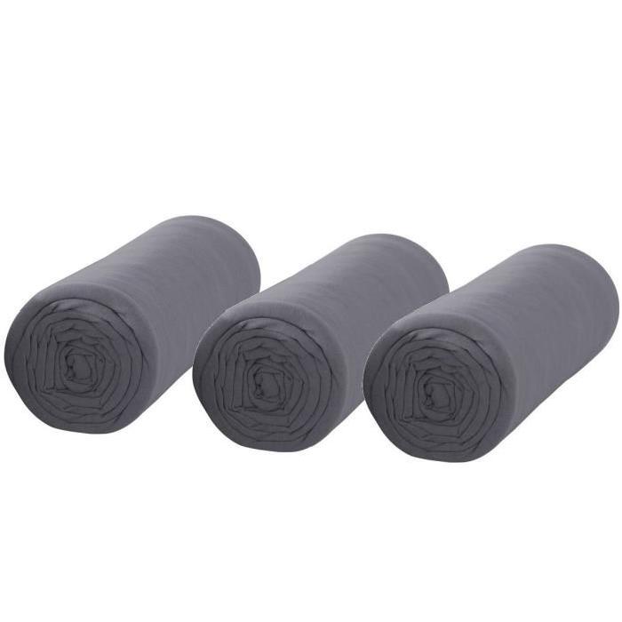 Pack de 3 Draps Housse 90x190 Canon de fusil