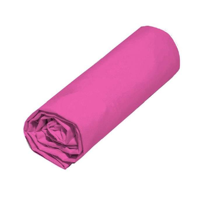 COTE DECO Drap Housse Microfibre 90x190cm - Fushia