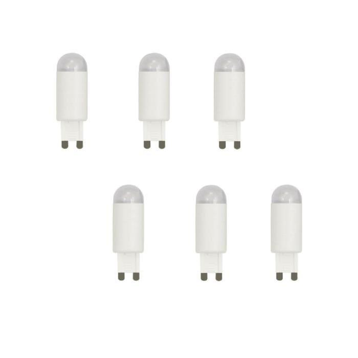 XQ-LITE Lot de 6 ampoules 6xLED G9 2 W équivalent a 20 W