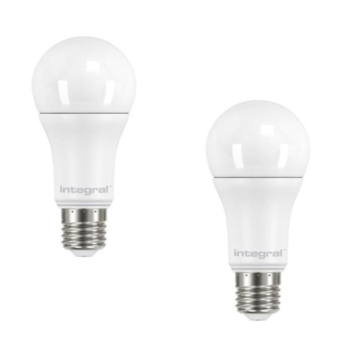 INTEGRAL LED Lot de 2 ampoules LED E27 14W équivalent a 100W 1521lm dimmable