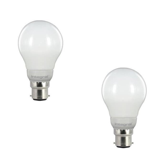 INTEGRAL LED Lot de 2 ampoules LED classic globe B22 5,5W équivalent a 40W 470lm